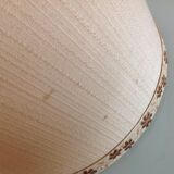 Alabaster lamp and ecru fabric lampshade / vintage 50s-60s