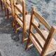 4 oak straw farmhouse chairs