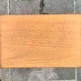 Vintage step stool in wood and steel
