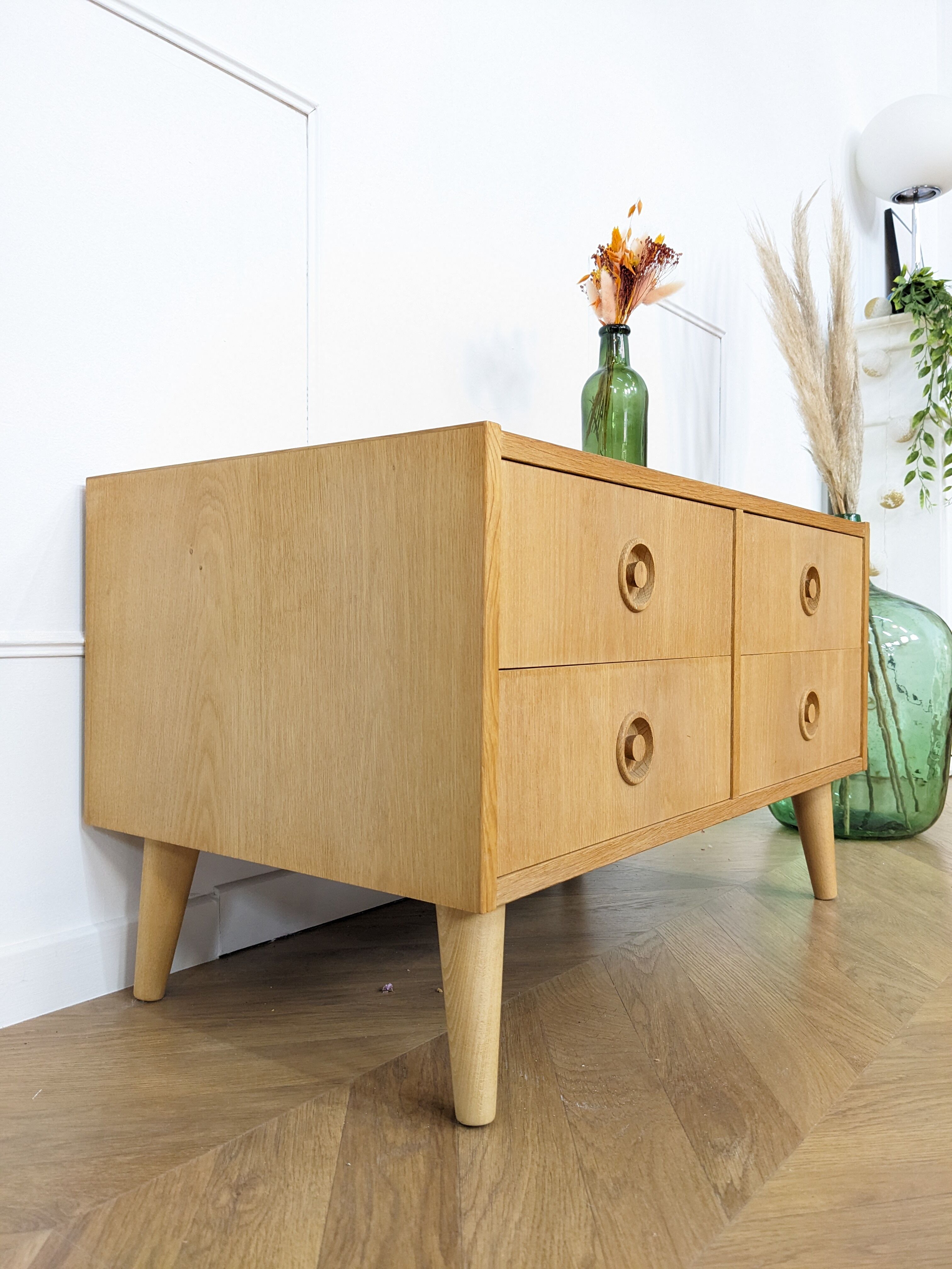 Small vintage oak sideboard