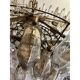 Luxury Contemporary Poliedro Murano Glass Chandelier in Brunish Finish