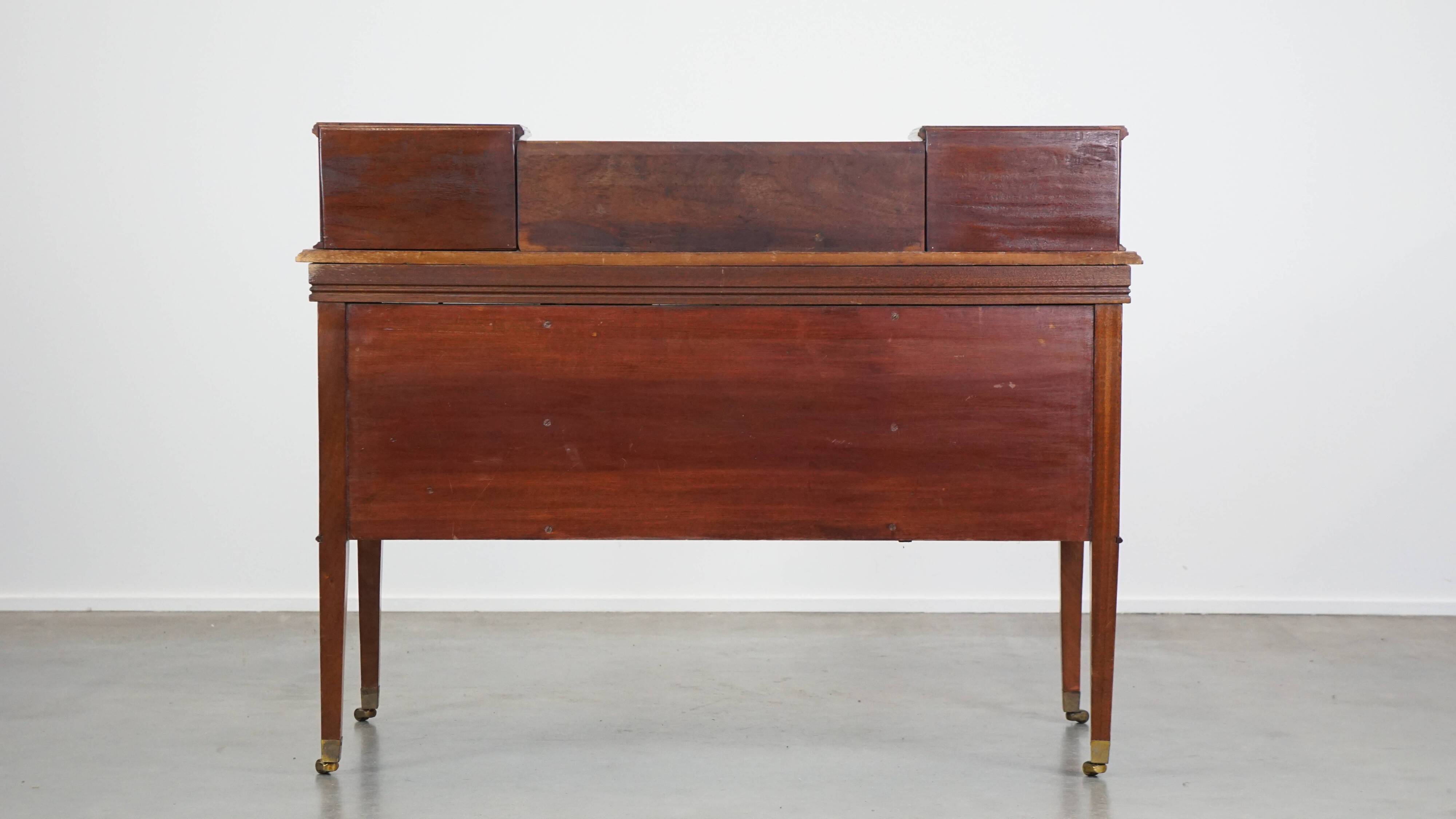 Bureau anglais de style Empire avec marqueterie de bois, XIXe siècle