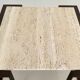 Italian mid-century travertine marble coffee table and metal base, 1970