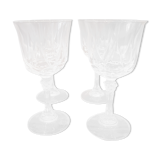 4 verres à vin en cristal taillé