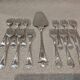 12 cake forks, pie server, silversmith Frionnet Dubarry