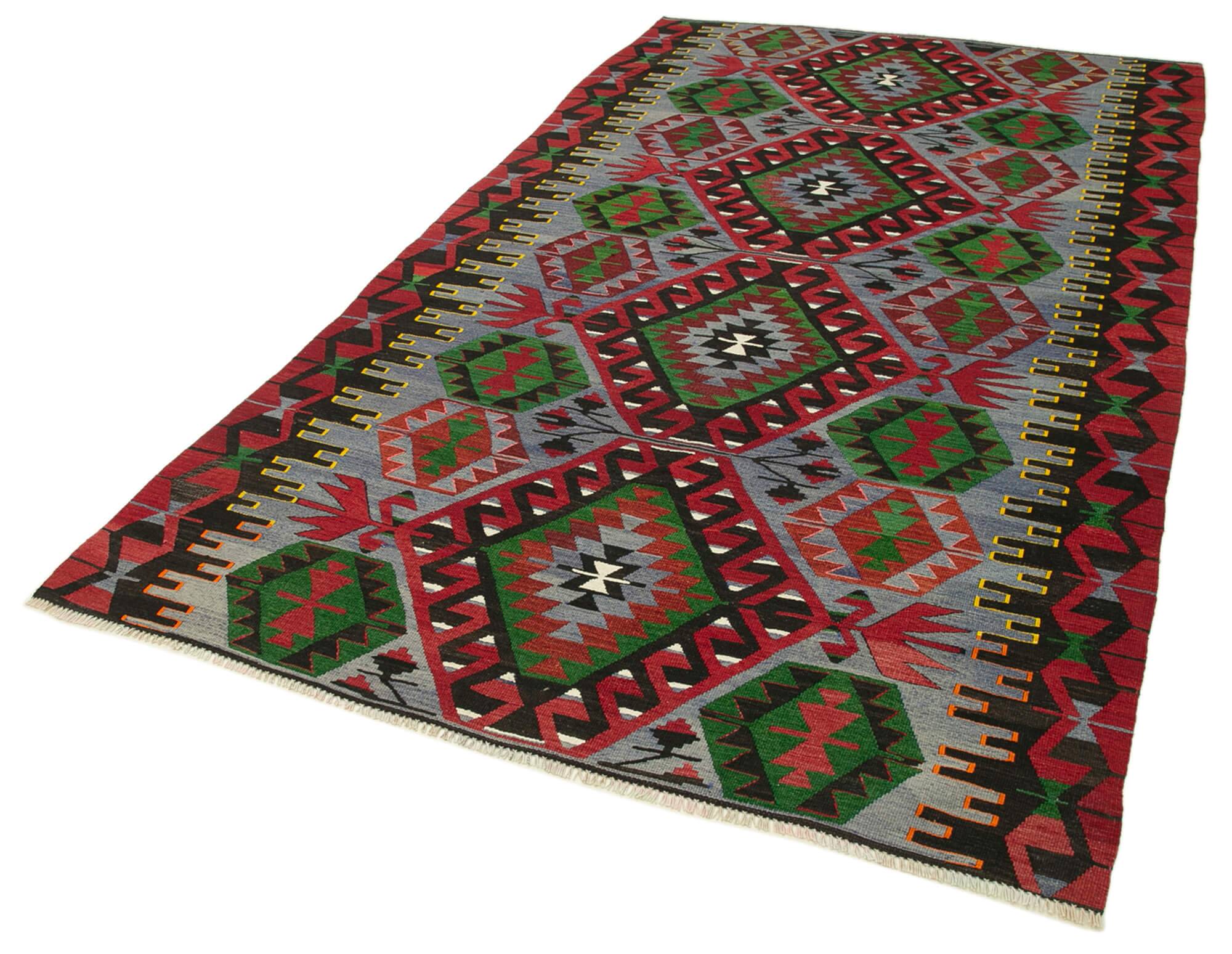 Turkish Handmade Vintage Anatolian Kilim 161 cm x 290 cm