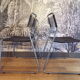 Pair of scoubidou vintage shredded chairs