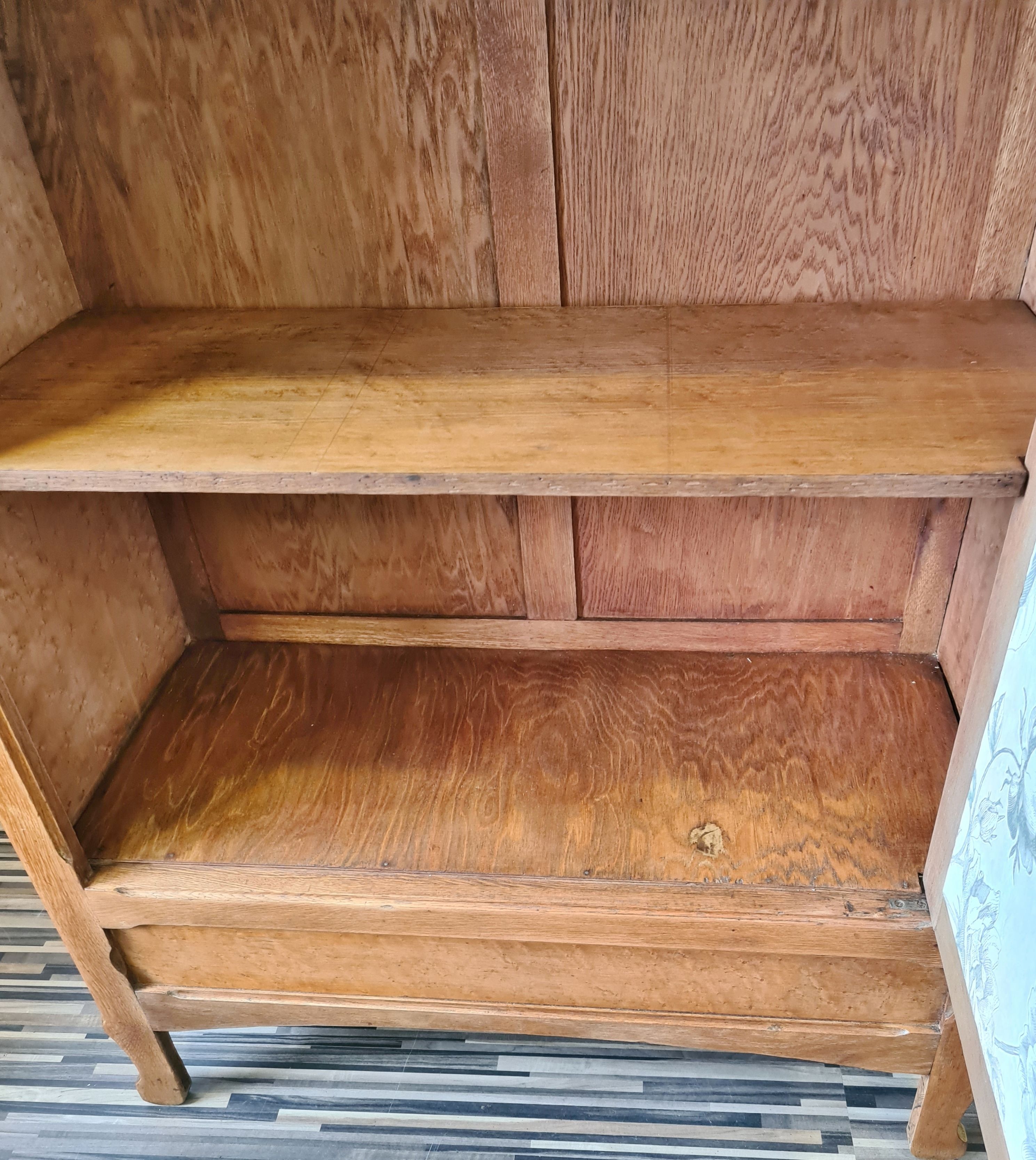 Renovated old oak cabinet, walnut magnifying glass and canning