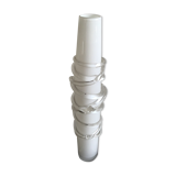 Vase en verre blanc