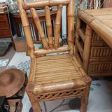 Bamboo desk with chair