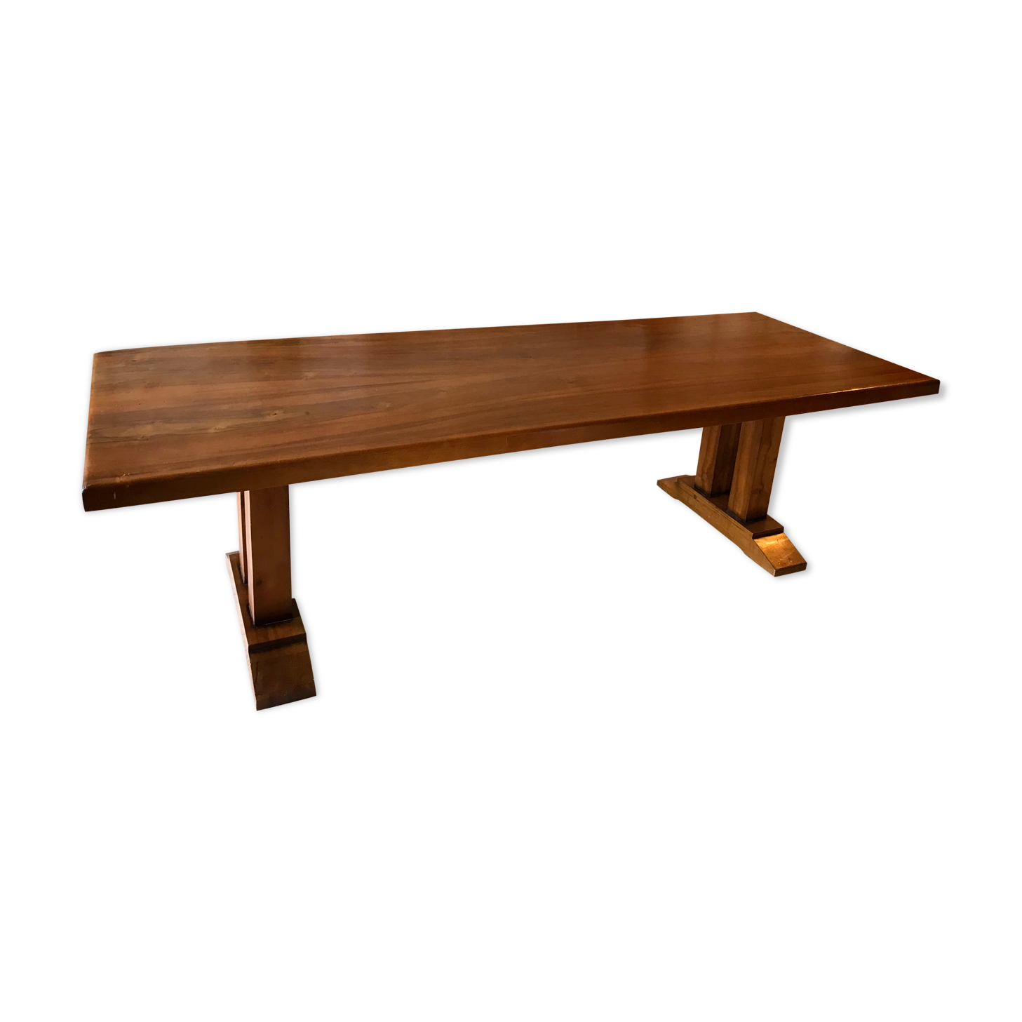 Dining table vintage solid wood refectory
