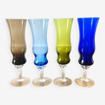 Set of 4 champagne flutes