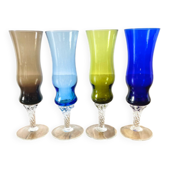 Set of 4 champagne flutes