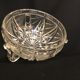 Libochovice Art Deco crystal salad bowl, 1930s, Czechoslovakia