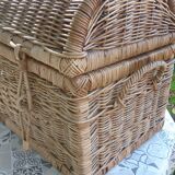 Vintage rattan trunk