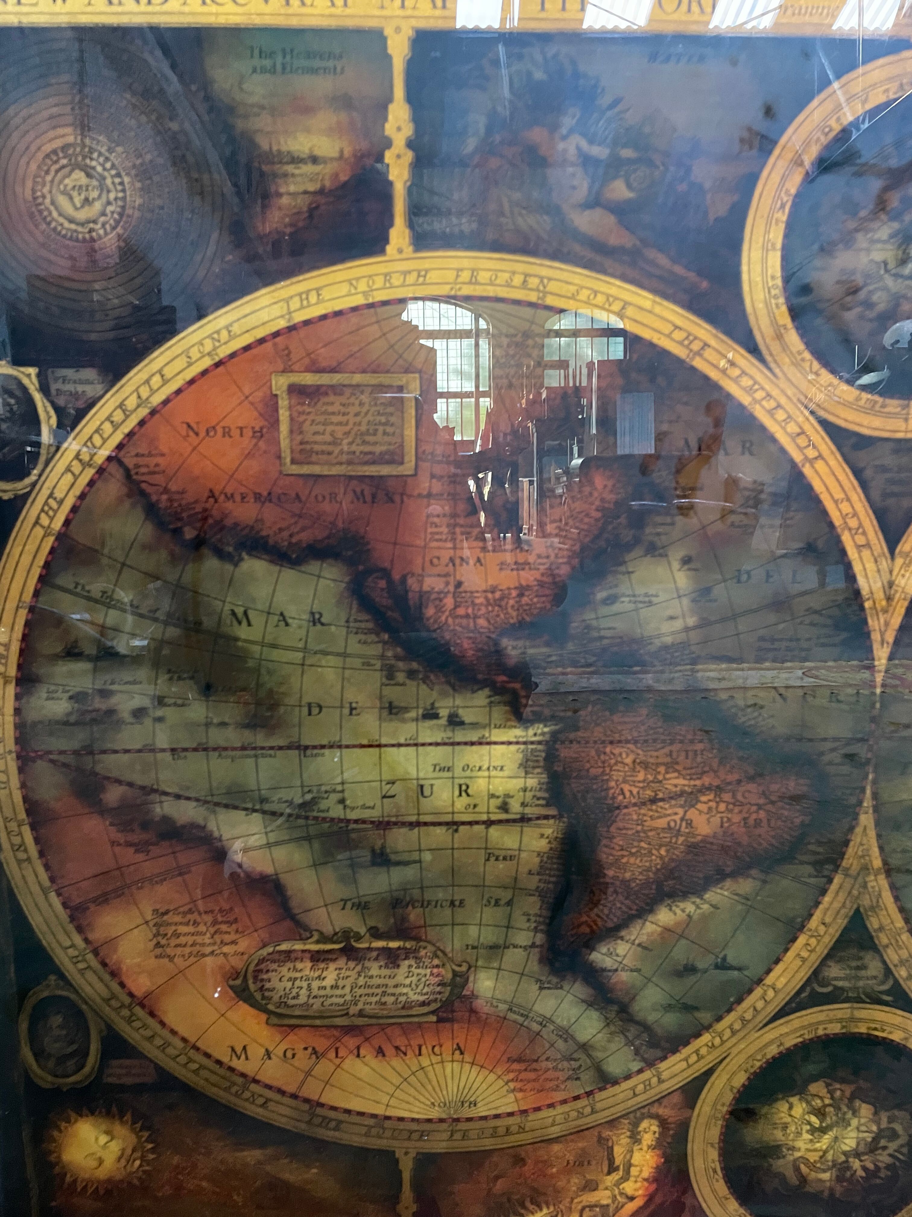 World map of eglomerized glass