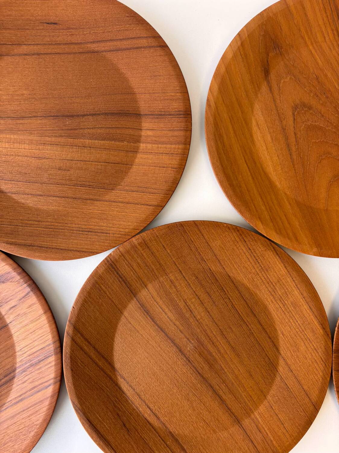 Vintage wooden plates teak