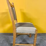 Danish vintage set of 6 oakwood dining chairs