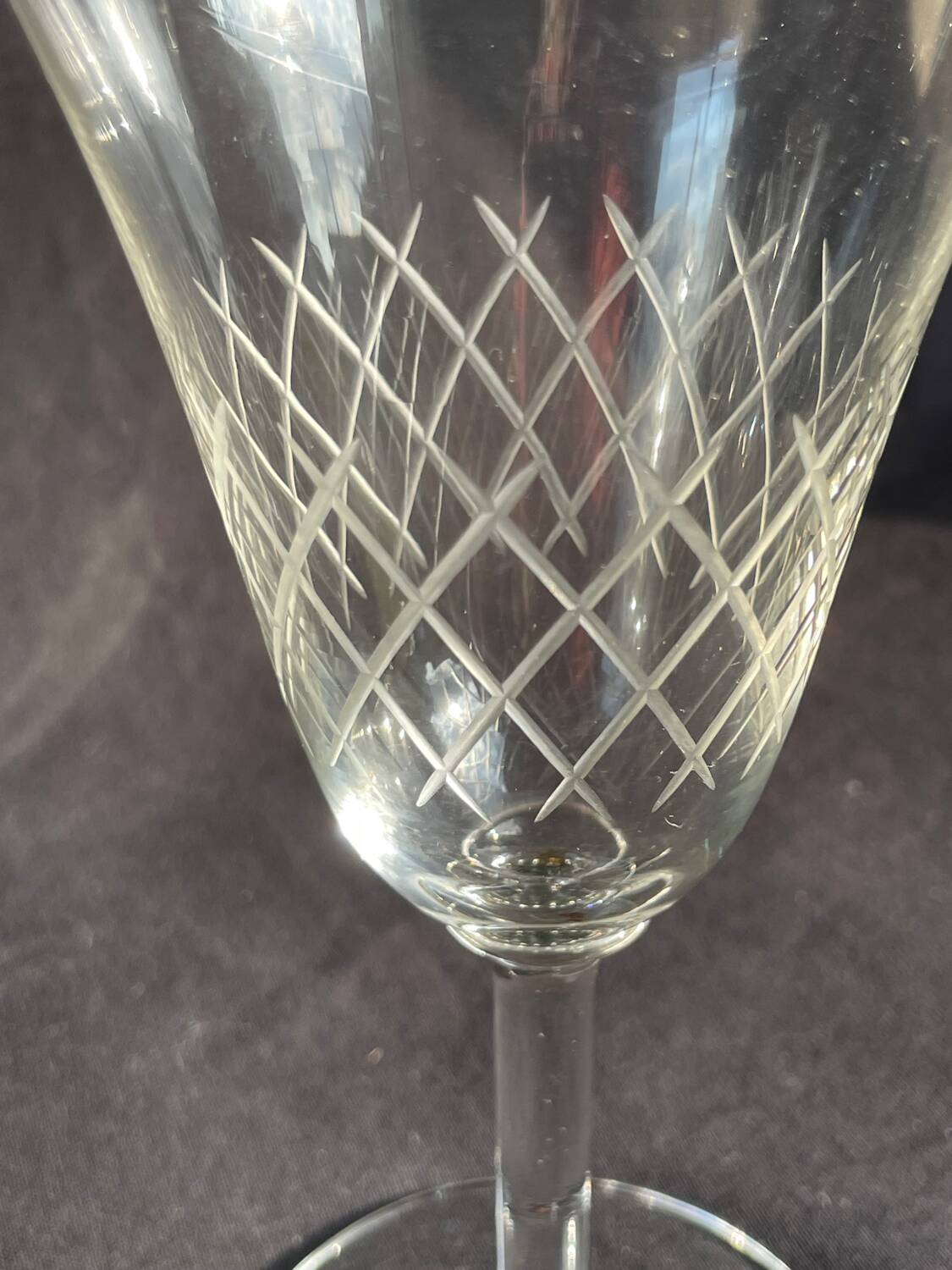 Set of 37 crystal glasses from the 50s