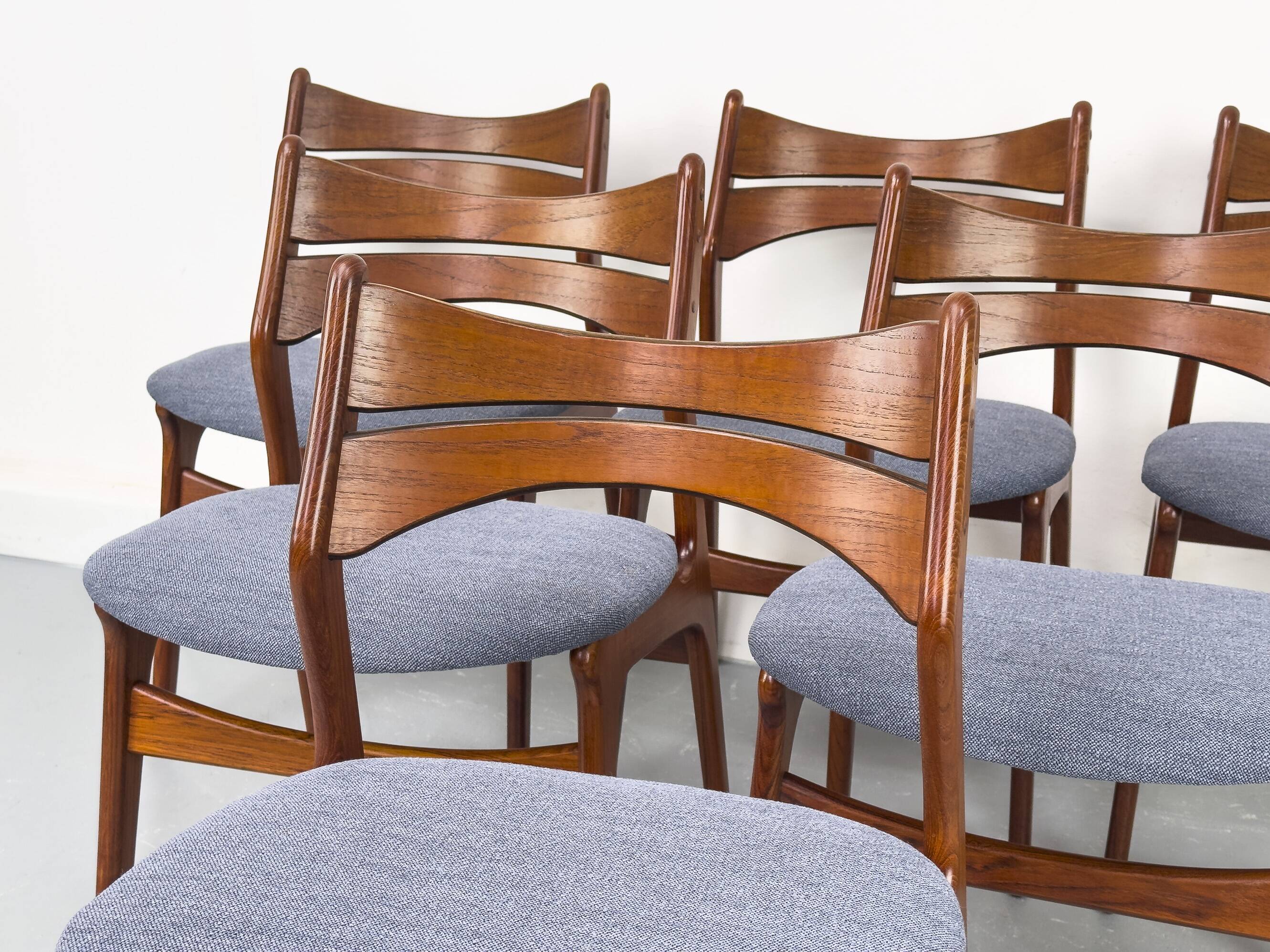 6 Danish Teak Dining Chairs by Erik Buch for Chr. Christensens, 1960s