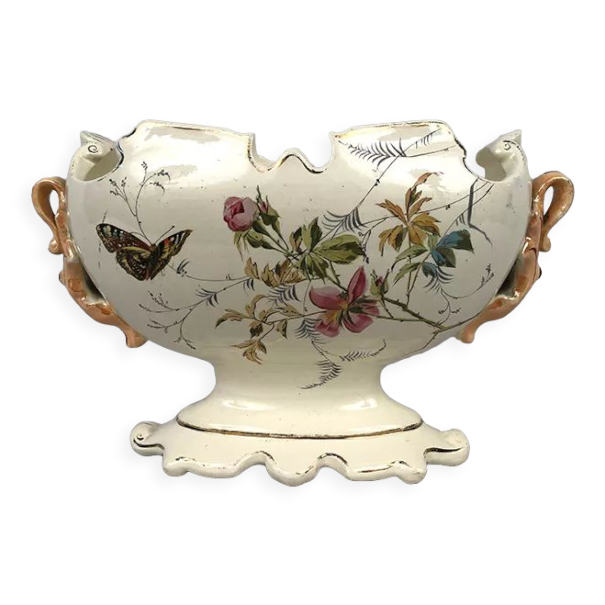 Planter of oblong shape on foot