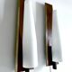 Pair of Large Scandinavian Teak Glass Wall Lights