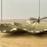 Vide poche Art Nouveau en bronze doré figurant une libellule