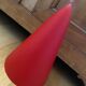 Lamp Teepee SCE cone in vintage red glass 80s