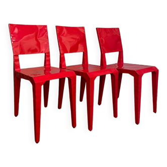 Set of 3 “Mr. Bugatti” chairs by Francois Azambourg for Cappellini