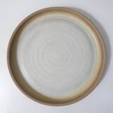 9 assiettes plates en grès vintage