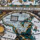 Vintage world map mirror board