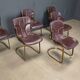 Chaises de salle à manger vintage par Cidue, ensemble de 6, années 1970.