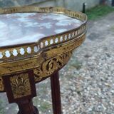 Antique Louis XVI style side table with marble top