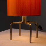 Mid-century Artiforte table lamp with orange textile shade, Netherlands, 1950s