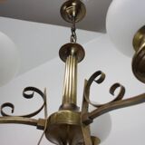 Brass Art Deco Candlestick, 1930s, Czechoslovakia
