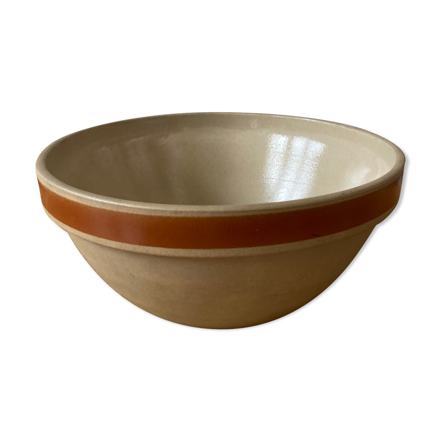 Gien beige and brown sandstone salad