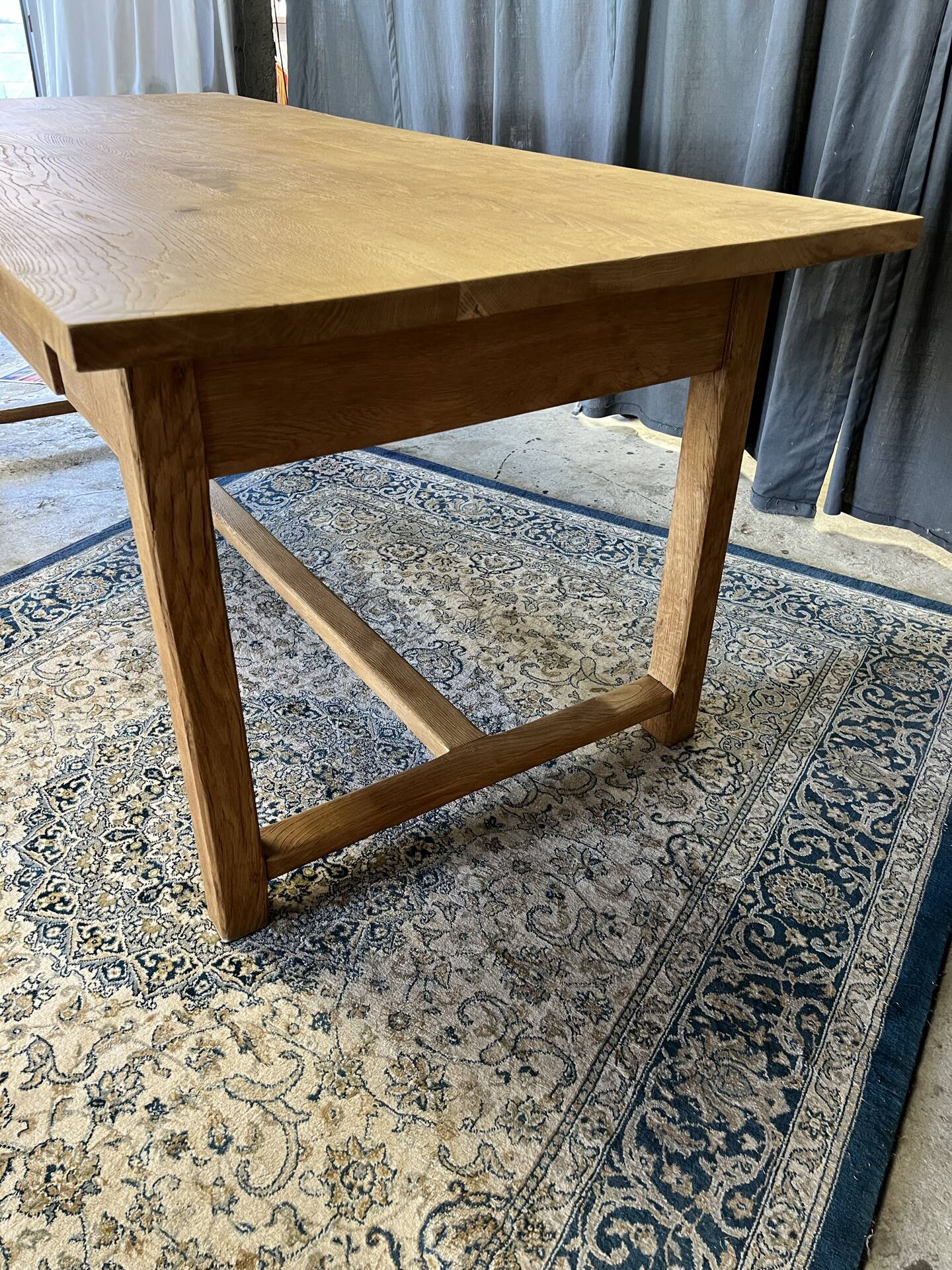 Table de ferme ancienne en chêne massif restaurée