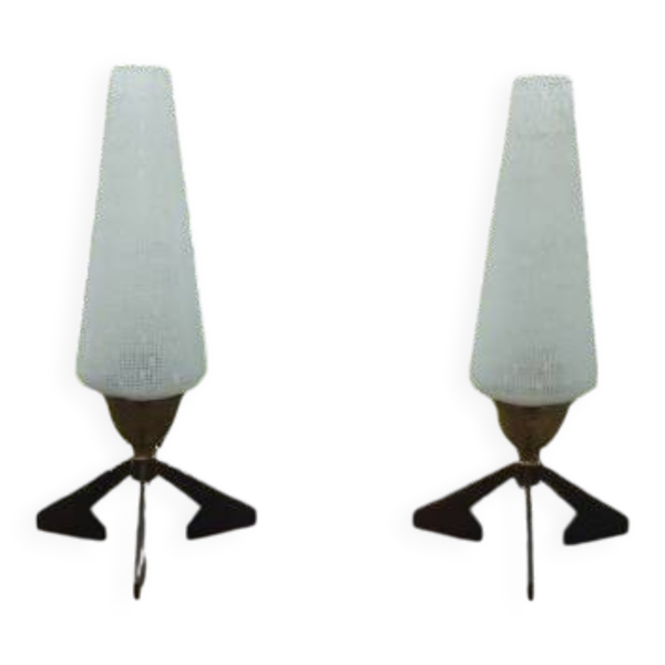 Duo de lampes de chevet vintage