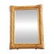 Rectangular rattan mirror
