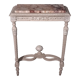 White wall lamp console Louis XVI style with pink marble top