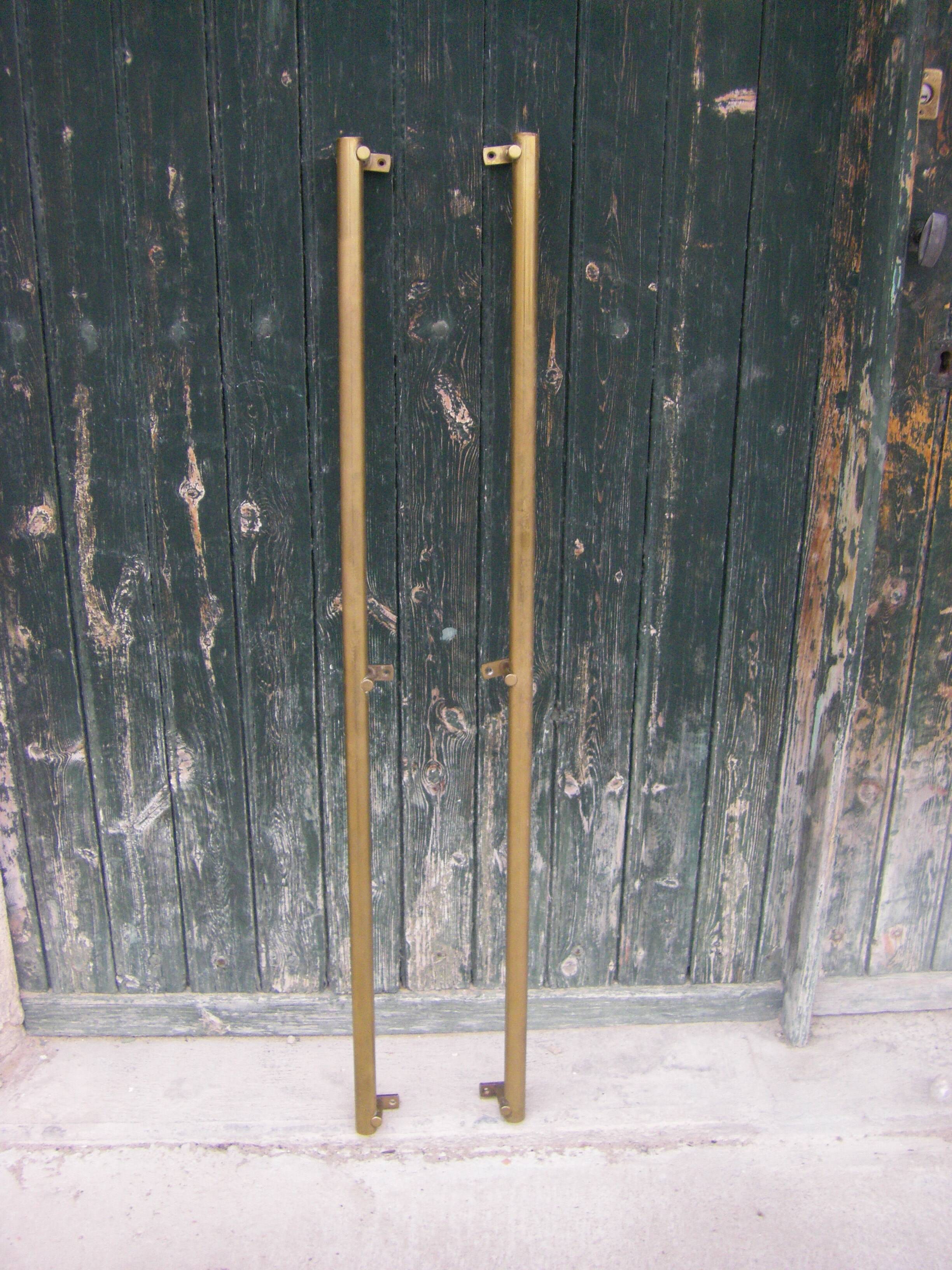 Vintage brass handrail