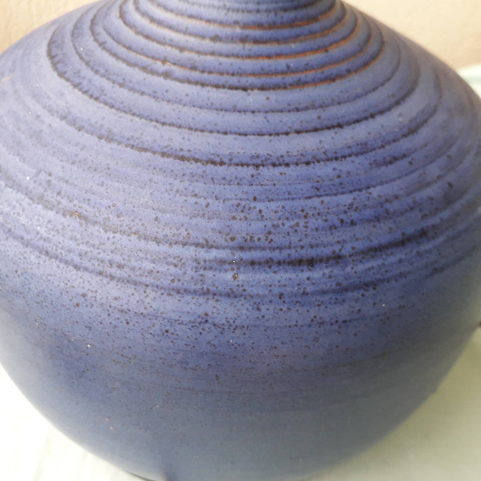 Blue lamp base Ludovic