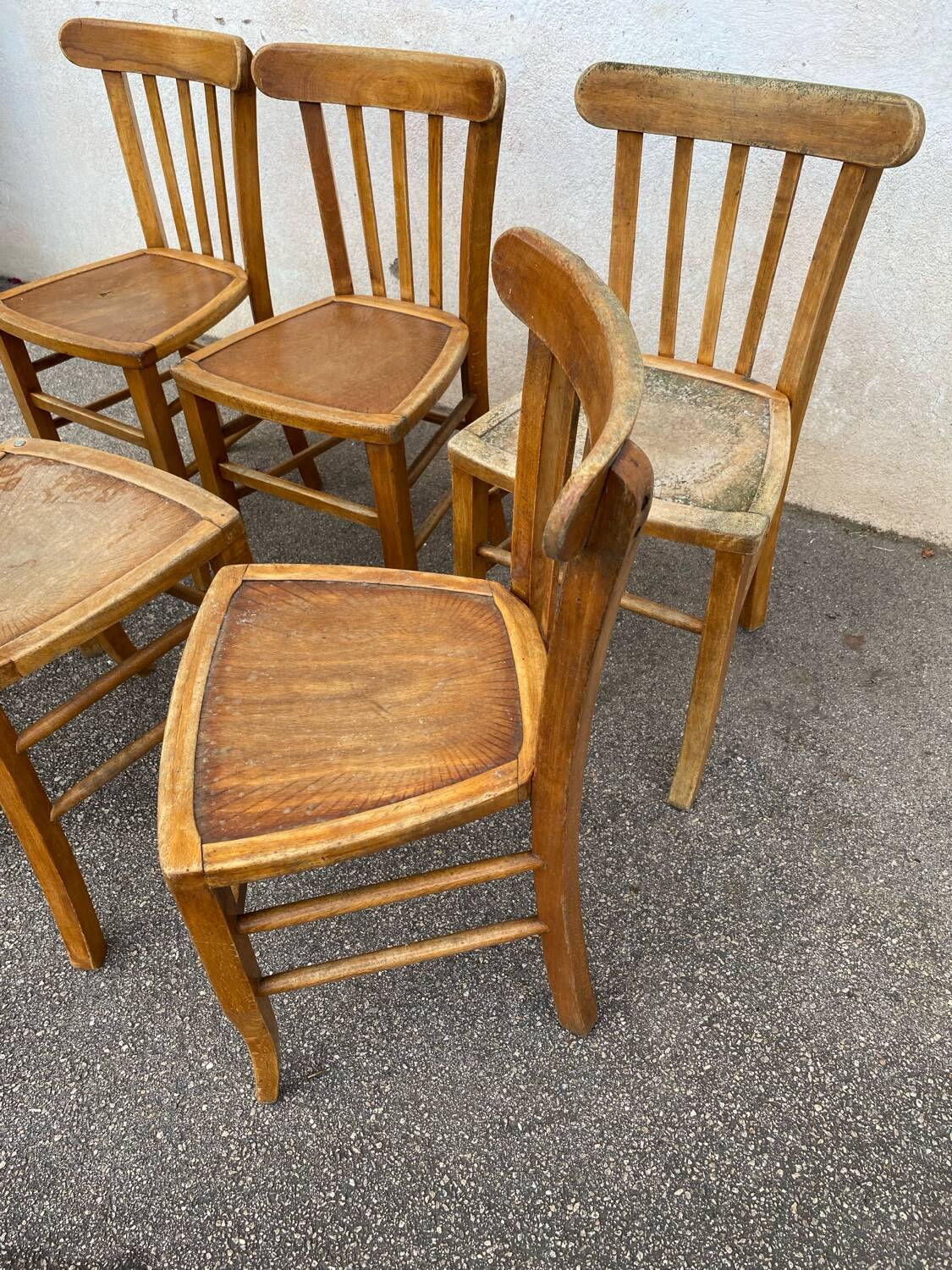 Set of 6 raw bistro chairs