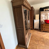 Armoire vitrée bois brut