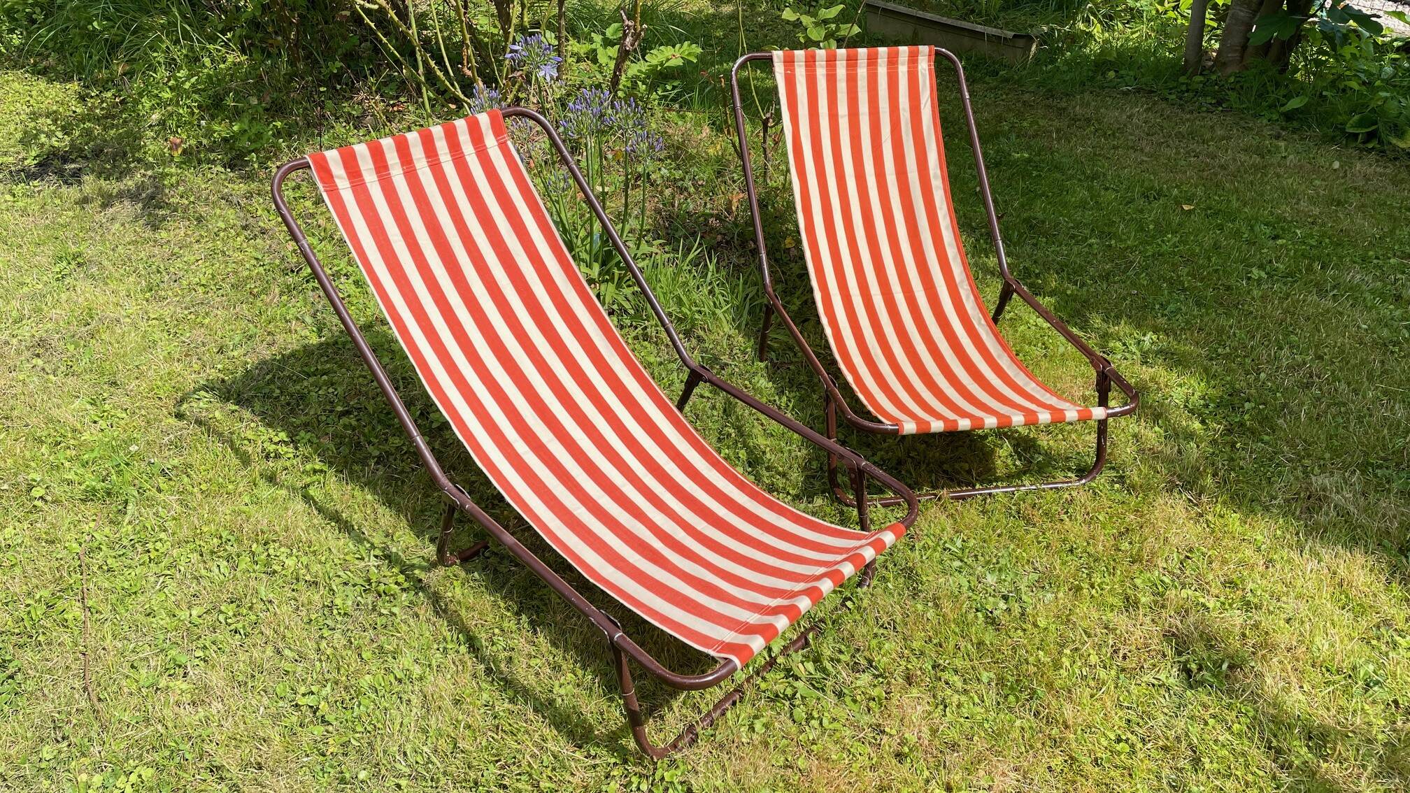 Vintage portable and removable deckchair
