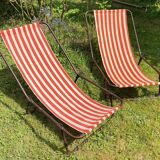Vintage portable and removable deckchair