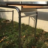 White vintage formica table 60s