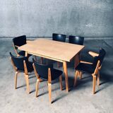 MCM Dutch Design Extendable Dining Table attributed to Cor Alons for Gouda Den Boer, 1950s