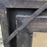 Old solid wood mirror