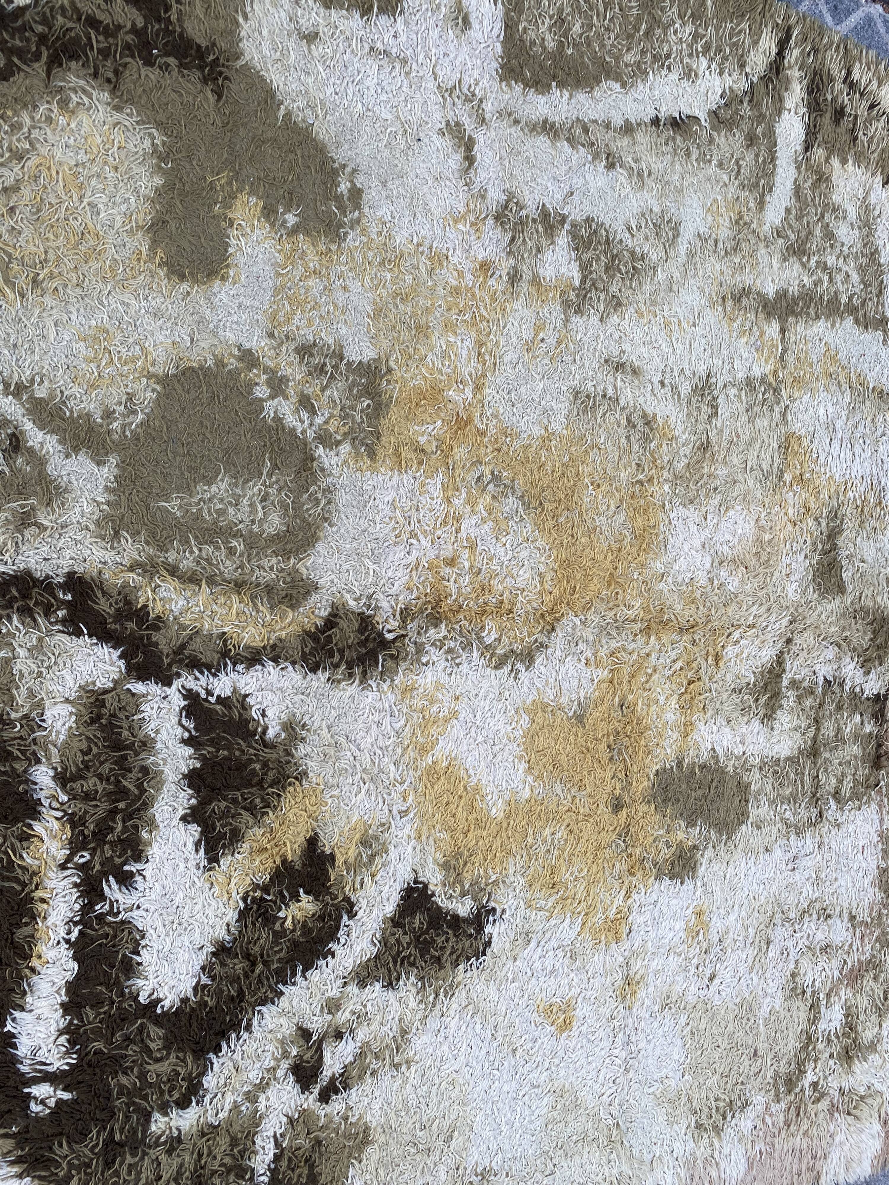 Nice big Scandinavian vintage carpet abstract designs 200x300 cm